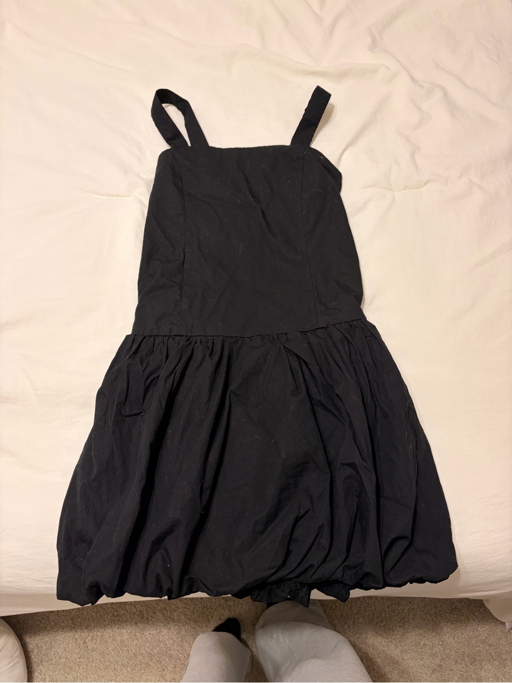 Target Black Bubble-Hem Mini Dress with Straps
